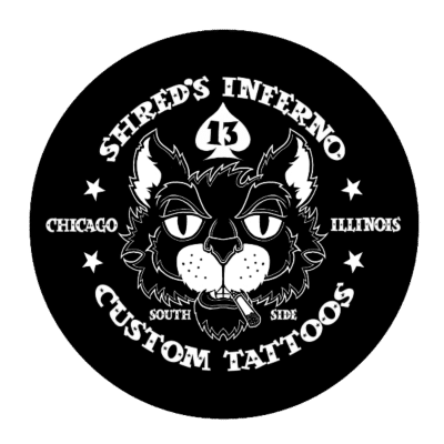 Shred's Inferno Custom Tattoos Logo